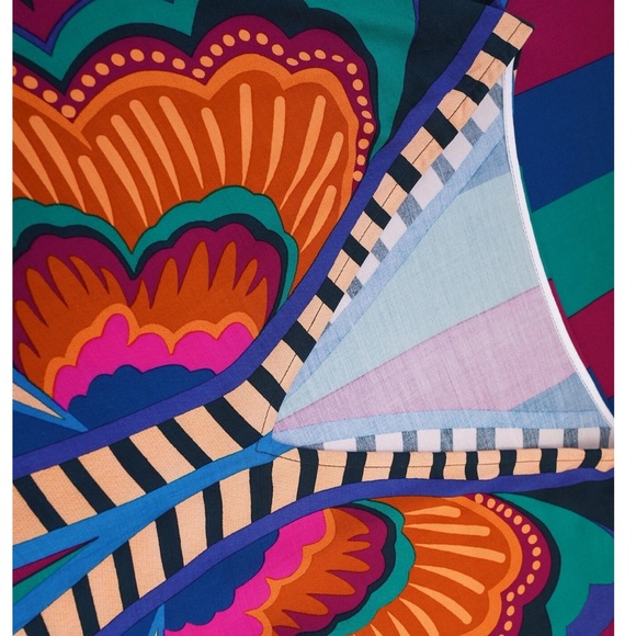 Boho Vibrant Butterfly Print Slit Kimono Kaftan Dress - Picture 10 of 12